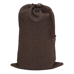 La Cordeline Sac Rangement en Toile de Jute 400gr/m² avec Cordon Fermeture - 55x95cm Coloris Marron Chocolat