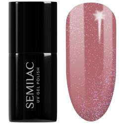 Semilac UV Nail Polish Shimmer Colour 321 Shimmer Dust Caramel 7ml UV LED Colour Varnish for Colour Intensive Fingernails Smalto per unghie ad alta resa e lunga durata