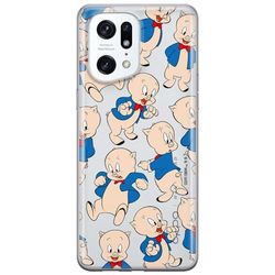 ERT GROUP etui na telefon Oppo FIND X5 PRO, case oryginalny i oficjalnie licencjonowany przez Looney Tunes, wzór Porky Pig 001, optymalnie dopasowane, plecki z TPU częściowo przeźroczyste