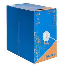 Vultech SC13710-305 Matassa LAN Cat. 5E UTP 305 Metrów 24AWG CU CPR Przepustka PVC Cewka sieciowa Ethernet Cat. 5E UTP Czysta Miedź Idealna do dużych prędkości instalacji sieciowych 10/100/1000 Mbps