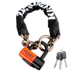 Kryptonite - Catena antifurto New York Noose 1275 con EV4 Dlock 75 cm, colore: Nero