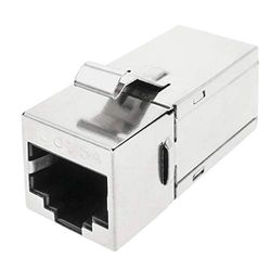 BeMatik RX037 Connecteur RJ45 femelle vers RJ45 femelle Cat.6A FTP compact métallique