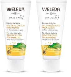 Weleda - Pasta de Dientes para Niños, Elimina la Placa Bacteriana y Previene la Caries, para los Dientes de Leche, 100% Natural, Fórmula a Base de Caléndula, Vegana, Sin Gluten, Sin Flúor - 50 ml