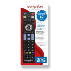 Superior Electronics SUPTRB007 - Mando a Distancia de Repuesto Universal Compatible con Todos los televisores y Smart TV de la Marca LG, Listo para Usar, no Requiere programación, Negro