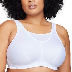 Glamorise No-bounce Camisole 1066 Sportbeha zonder beugel voor dames, Wit, 115J