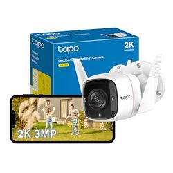 Tapo C310 2K 3MP Wired Security Camera Outdoor, Motion Detection, IP66, Built-in Siren, 2-Way Audio, Night Vision, Cloud and Local Storage, Works With Alexa and Google, No Monthly Fee