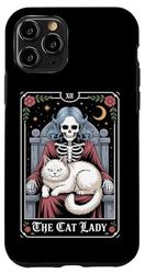 La Dama del Gato Tarot Tarjeta Esqueleto Gato mamá teléfono Carcasa para iPhone 11 Pro