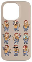 Proboscis Scimmia Emozioni Carino Animale Espressivo Design Custodia per iPhone 14 Pro