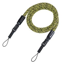 Hama Cinghia per fotocamera Braid 120", chiusura rapida, lunghezza 120 cm, nero/giallo