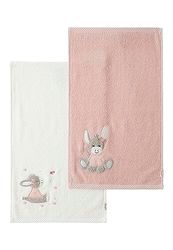 Sterntaler Lot de 2 Serviettes pour Enfant Motif Floral Rose uni