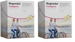 REGENDOL COLÁGENO Hidrolizado Puro [10G ALTA DOSIS Y ABSORCIÓN] con Vitamina C y Ácido Hialurónico - Potente Antioxidante para la Piel - Para Huesos y Articulaciones | 30 sticks ELADIET (Paquete de 2)
