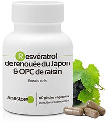 OPC DI UVA E RESVERATROLO * 60 mg / 60 capsule * Titolato al 95% di proantocianidine e al 50% di resveratrolo