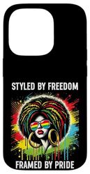 Vintage Styled By Freedom Afro Queer Gay LGBTQ Pride Women Case for iPhone 14 Pro