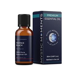 Mystic Moments | Pepe olio essenziale nero 50 ml - olio puro e naturale per diffusori, aromaterapia e massaggio miscele senza OGM vegano