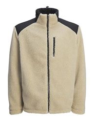 JACK&JONES JCOECHO Fleecejack voor heren, crockery/Detail: zwarte overlay, XS, Crockery/Detail: zwarte overlay, XS