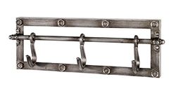 HAKU Möbel patère Murale Anthracite, métal - Dim.: L 43 cm x H 15 cm x P 8 cm, Style: Industrial