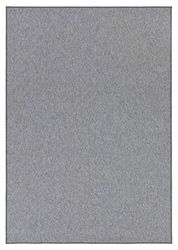 BT Carpet Tappeto casual – Tappeto da soggiorno in tessuto piatto a pelo corto, casual, tinta unita, per sala da pranzo, soggiorno, cameretta dei bambini, camera da letto, grigio chiaro, 80 x 300 cm