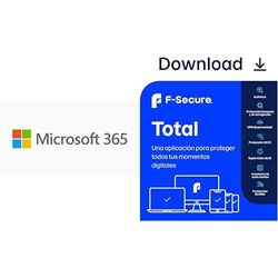 Microsoft 365 Personal | 1 persona | Suscripción de 12 meses + F-Secure Total | 1 Años | 5 Dispositivos | PC/Mac/Mobile | Código de activación enviado por email