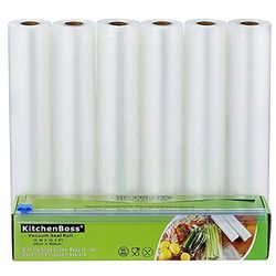 Sacchetti per il Sottovuoto Alimenti, 6 Rotoli 28x500cm, Sacchetti Sottovuoto Alimenti, Rotoli per Sottovuoto Alimenti, di KitchenBoss