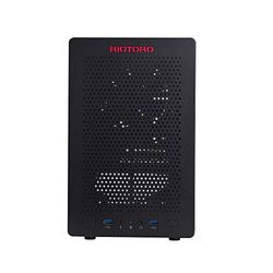 RIOTORO CR280 Mini-ITX tornväska, fönster, ultra-litet fotavtryck, fullstor prestanda – svart/röd