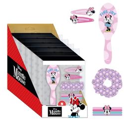 Set di bellezza per bambini di Minnie - Multicolore - Ideale per sorprendere i tuoi bambini - Include 1 elastico in tessuto, 4 elastici per capelli, spazzola e 2 fermagli per capelli - Prodotto