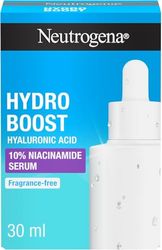 Neutrogena Hydro Boost 10% Niacinamide Serum (1 x 30ml), for Hydrated, Bright, Radiant and Dewy Skin, Delivers Refined Pores with Lightweight Hydration, Hyaluronic Acid Serum, Niacinamide Serum