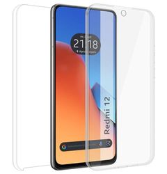 Tumundosmartphone Dubbelfodral Transparent Pc + TPU Full Body 360 för Xiaomi Redmi 12