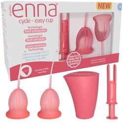 enna cycle easy «S» 2 Coupes Menstruelles + Récipient pour Stérilisation + Applicateur