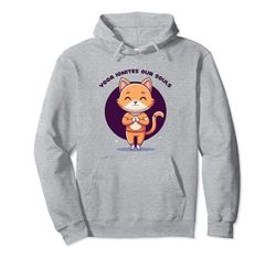 Yoga enciende nuestras almas, yoga, gato relajante mujeres, hombres, niños Sudadera con Capucha