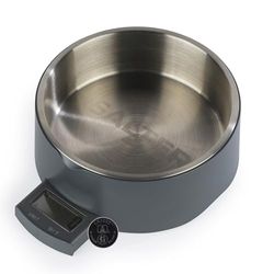 Salter digital djurmatvåg – smart hundskål, tara-funktion, flytande storlek, utdragbar LCD-skärm, kapacitet 5 kg, skål i rostfritt stål, grå