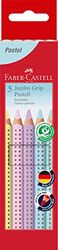 Faber-Castell 110991 - Jumbo kleurpotlodenset Grip Pastel, 5 stuks, driehoekig, onbreekbaar, kleurpotloden voor kinderen