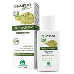 PuraNatura Argilla - Shampoo per Capelli Grassi Ultra Concentrato Con Argilla Verde, 250 ml