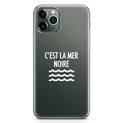 Zokko Beschermhoes voor iPhone 11 Pro met opschrift C'est la Zee, zacht, transparant, wit