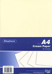 Stephens Coloured Card Cream A4 80gsm 10 Sheets, Great For Printing, Photocopying, Card Making, Decoupage, And Scrapbook Designs, Perfect Cardboard Base For Craft Projects, Essential Stationery Item