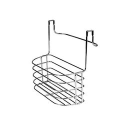 Spectrum Diversified Duo Over-the-Cabinet Towel Bar and Medium Basket, Chrome