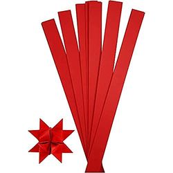 Paper Star Strips, W: 10 mm, D: 4,5 cm, red, 100pcs