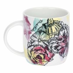 THUN - Taza de porcelana Hearts x Frida Kahlo - porcelana - Colección x Frida Kahlo - 300 ml, Ø 8.5 cm, 10.5 cm h