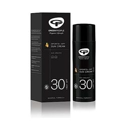 Green People for Men No.4 Sports+ SPF30 Sun Cream | Natural & Organic Men’s SPF Moisturiser for Face | Non-Greasy 100% Mineral Face Sunscreen | Paraben Free & Ethanol Free | Cruelty Free & Vegan