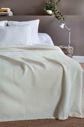 Toison d'or Victoria Lambswool Blanket Plain, 180 cm x 240 cm, Natural