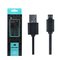 Micro USB Cable 1m Black (Smartphones/PS4/Xbox One/Electronic Games)