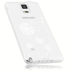 mumbi skal kompatibel med Samsung Galaxy Note 4 mobiltelefon fodral mobilskal med motiv pustblomma, transparent