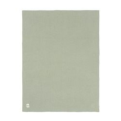 LÄSSIG Couverture en tricot pour bébé Couverture douillette pour bébé tricotée 100% coton bio GOTS/Knitted Blanket light mint