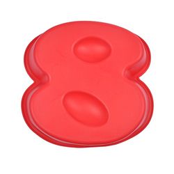 Kap Delices 6MOUL140 Bakvorm, silicone, rood, 22,5 x 25,5 x 5,5 cm