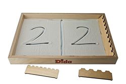 Dida Tablero de Dibujo de Arena para Niños - Juego Educativo Montessori, Mejora la Coordinación Mano-Ojo, Incluye Rastrillos con Formas, Fabricado en Italia con Madera y Vidrio Templado