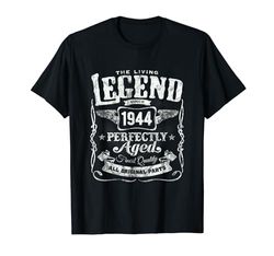 80th Birthday Living Legend Since 1944 Classic Vintage Camiseta