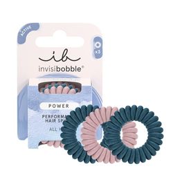 Invisibobble élastique cheveux violet et bleu Power 3x | Elastique spirale cheveux extra forte | Elastiques cheveux sans traces | Elastique cheveux epais