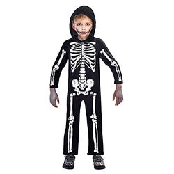 (PKT) (9907090) Disfraz de esqueleto para niños (3-4 años)
