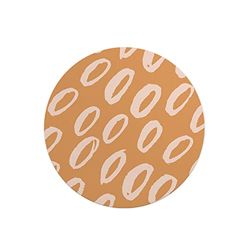 Questo Casa, Rund musmatta med digitalt tryck, halkfri baksida, för kontor och hem, diameter: 22 cm