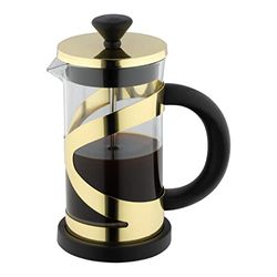 Café Olé Classico Cafetiere, finitura oro, 600 ml, 5 tazze per espresso, caffettiera French Press, impugnatura resistente al calore, acciaio inox