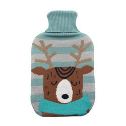 Bolsa de Agua Caliente 1,7L, Forro Flexible 20x32x4 cm, Suave al Tacto, Ideal para Calentar y Aliviar Dolores Musculares.